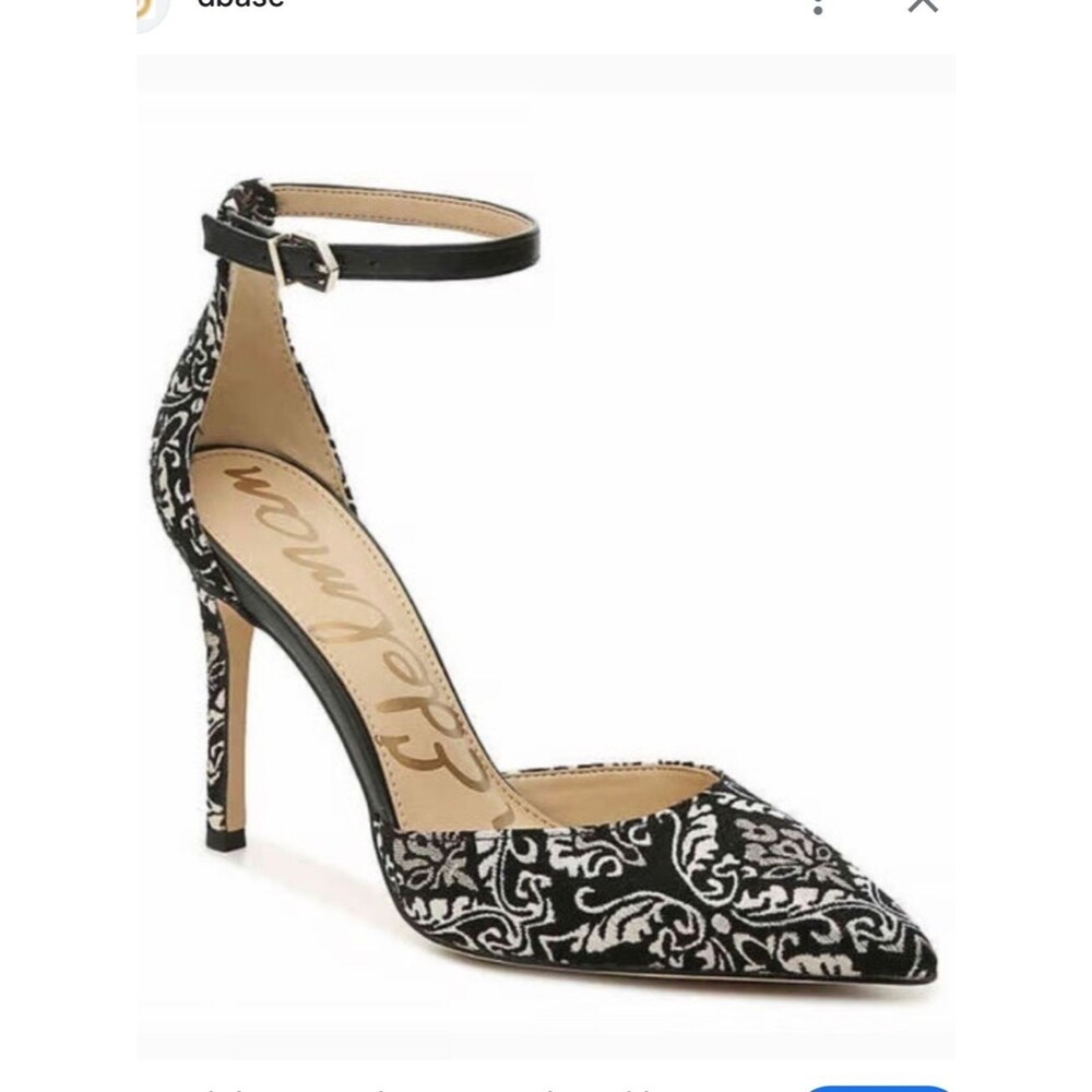 Sam Edelman Harlow brocade Patterned Pointed-Toe Ankle-Strap Heels Womens 8.5
